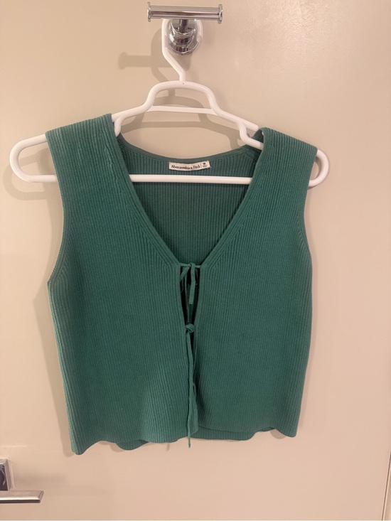 Abercrombie & Fitch Tops - Abercrombie & Fitch Teal Ribbed Tie-Front Tank